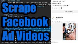 No-Code Facebook Ads Library API Video Downloads Scraping with HAR Files