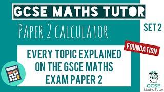 Every Topic on the Paper 2 GCSE Maths Exam June 2023  Foundation  Set 2  Edexcel AQA OCR