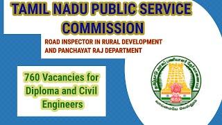 ROAD INSPECTOR RURAL DEVELOPMENT AND PANCHAYATRAJ DEPARTMENT #tnpsc #civilengineeringjobs #job2023