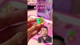 AKU SUKA PERMEN MILKITAA?? #shortsfeed #candy #shortsviral #shorts #vendingmachine