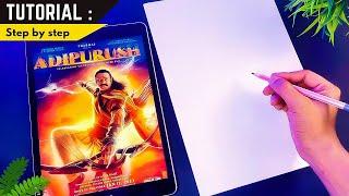 ADIPURUSH Drawing Tutorial  ADIPURUSH Prabhas Drawing Tutorial   ADIPURUSH Drawing Outline