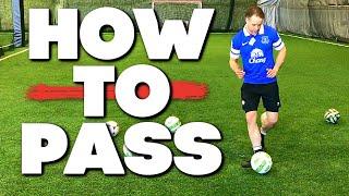 How to PASS a soccer ball for beginners - STEP by STEP