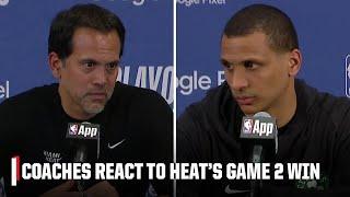 Erik Spolestra & Joe Mazzulla react to Heats Game 2 win over the Celtics  NBA on ESPN