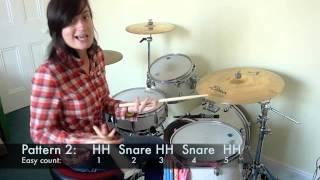 FREE Drum Lesson beginner -U.K Indie Rock Beat