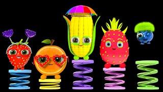 Funky Fruits Baby Sensory - Funny Veggies Dance Party - Fun Dance Video with music and animation