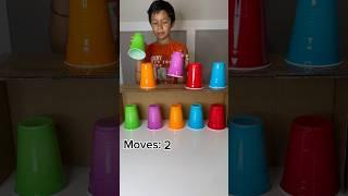 Match the cups in the fewest moves and win #challenge #familygames #match #cup