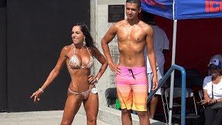 First Ever Mother & Son Couples Posing Routine at Muscle Beach