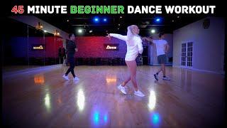45 Minute Beginner Dance Workout - Bachata Salsa Merengue Cha Cha & More  Follow Along Exercises