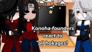 Konoha founders react to all hokages... •Naruto• Gacha club