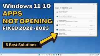 How To Fix Windows 11 Apps Not Opening  Solve Apps Problems - 2023