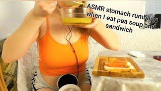 ASMR sounds of digestion when I eat pea soup