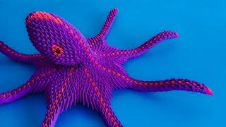 How to make a 3D origami Octopus