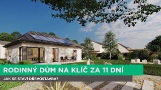 Jak se staví dřevostavba   Rodinný dům na klíč BUNGALOV 83 postaven za 11 dní  RD Rýmařov  2014