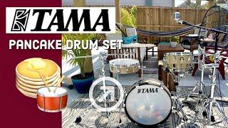 TAMA Pancake DrumSet  Tiny Drums for Gigs  Club Jam  Soft Drumming  Travel Drum Kit