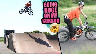 GOING HUGE ON MY SURRON ELECTRIC DIRT BIKE