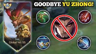 NEW SEASON SUN TRUE DAMAGE BUILD YOU MUST TRY‼️100% broken   SUN VS. YU ZHONG -MLBB