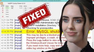FIXED XAMPP Error MySQL shutdown unexpectedly  Repair Corrupted Database