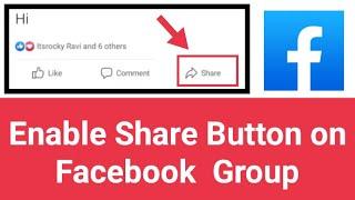 How To Enable Share Button On Facebook Group  How to Enable Share option in Facebook Group