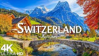 Switzerland 4K UHD Autumn Aerial Film • Stunning Footage Scenic Relaxation Film with Calming Music