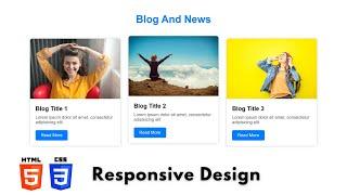 Blog Card Design Using HTML & CSS  HTML & CSS For Beginners