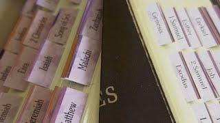 how To Stick In Bible Tabs for easy finding bible journal