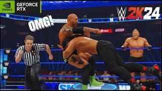 WWE Roman Reigns & Randy Orton vs Brock Lesner The Rock Batista Two on Three Tag Match