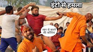 बाबा लाड़ी पर ईंटो से हमला बाल बाल बचे baba ladi ki kushti dangal