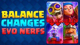 CLASH ROYALE is NERFING EVERY EVOLUTION Balance Changes Update