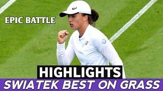 Iga Swiatek Amazing Comeback On Grass vs Watson Highlights - Tennis Question HD