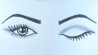 ‍️DRAWING TRICK‍️HOW TO DRAW A BEAUTIFUL WOMAN EYES️EASY DRAWING#pencildrawing @TamilNewArt