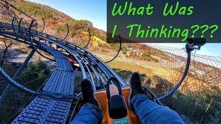 Riding The LONGEST Mountain Coaster In America - Smoky Mountain Alpine Coaster Pigeon Forge