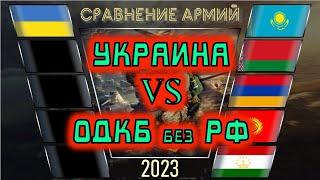 Украина vs ОДКБ без РФ  Армия 2023 Сравнение военной мощи