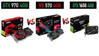RX 570 vs GTX 970 vs GTX 1650 - i5 8400 - Gaming Comparison