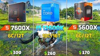 Ryzen 5 7600X vs i5 12600K vs 5600x Benchmark with RTX 3090Ti  Test in 14 Games 