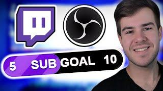How To Add Twitch Sub Point Goal To Your Stream  For Beginners