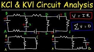 Kirchhoffs Law Junction & Loop Rule Ohms Law - KCl & KVl Circuit Analysis - Physics