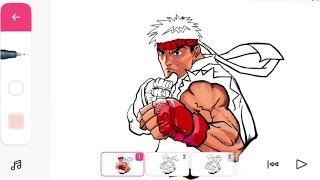 Ryu - Street Fighter  animation on flipaclip