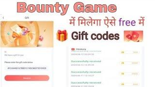 Bounty Game Free Gift  Code  Bounty Game Gift Code Kaise Milega  Bounty Game Gift Code