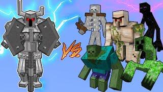 Ferrous Wroughtnaut Vs. Mutant Monsters in Minecraft