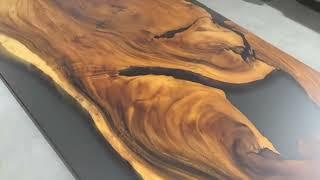 BiGi epoxy walnut table #epoxy #table #design #home