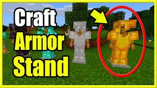 How to Make an Armor Stand in Minecraft Survival Mode Easy Recipe Tutorial