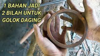 menempah 2 bilah golsem dari bahan bearing keranjang