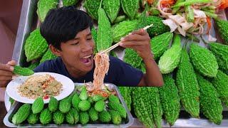 Bitter Fruit Mukbang Eating Delicious With Papaya Salad