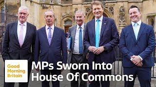 They Are Going to Create Chaos Nigel Farage and His Four MPs Arrive in Parliament