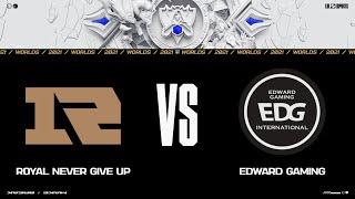 RNG vs. EDG  Worlds Quarterfinals Day 2  Royal Never Give Up vs. Edward Gaming  Game 3 2021
