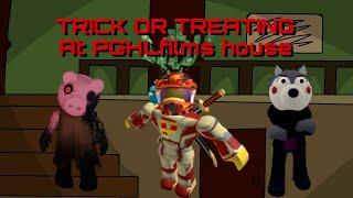 Piggy characters go Trick or treating at PGHLfilms house…Roblox Version