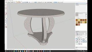 SketchUp Tutorial rounded coffee table modeling furniture modeling