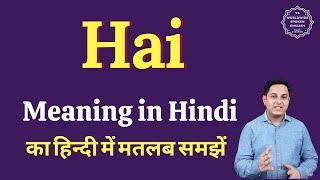 Hai meaning in Hindi  Hai ka matlab kya hota hai