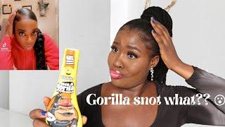 I used GORILLA SNOT GEL on my hair for the first time ever and this is what I got 