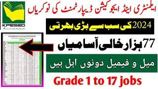 Today New jobs 2024 update kpk teacher vecencies jobs 2024kpk teacher vecencies update 2024#jobs